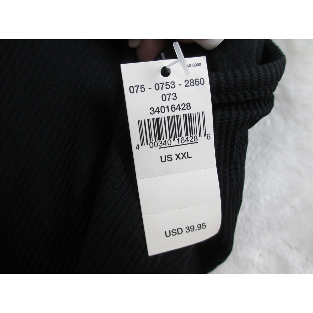 NEW Aerie Ribbed Scoop Longline Bikini Top Womens 2XL Black Adjustable Straps - Picture 8 of 8